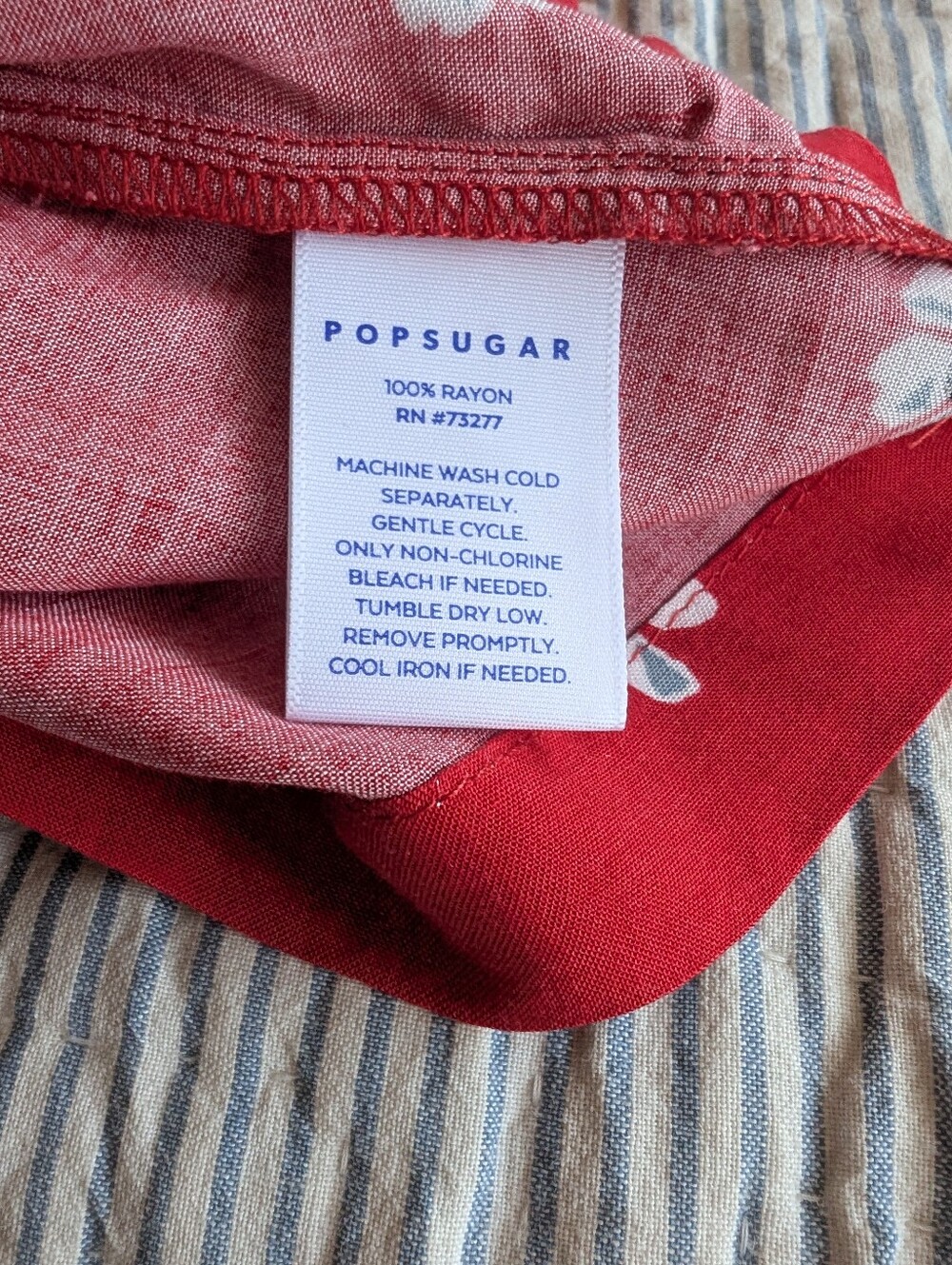 Popsugar Red Floral Dress With Ruffle Sleeves XXL - Picture 5 of 7